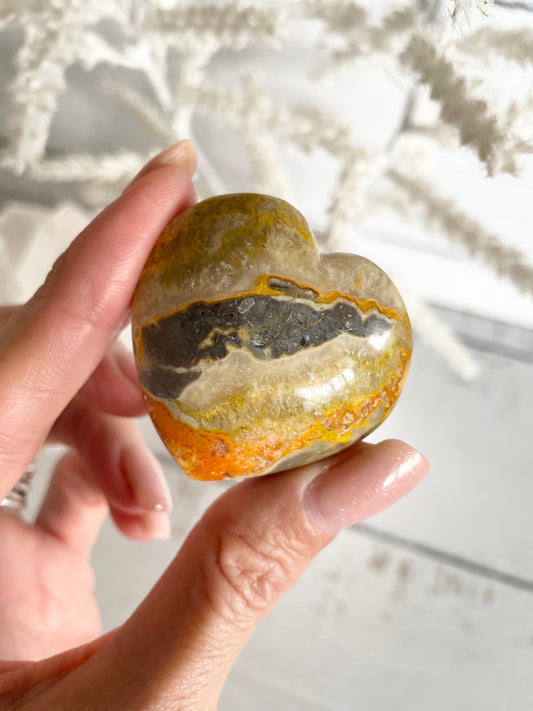 Bumble Bee Jasper Heart
