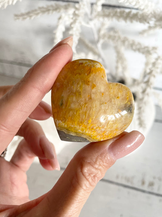 Bumble Bee Jasper Heart
