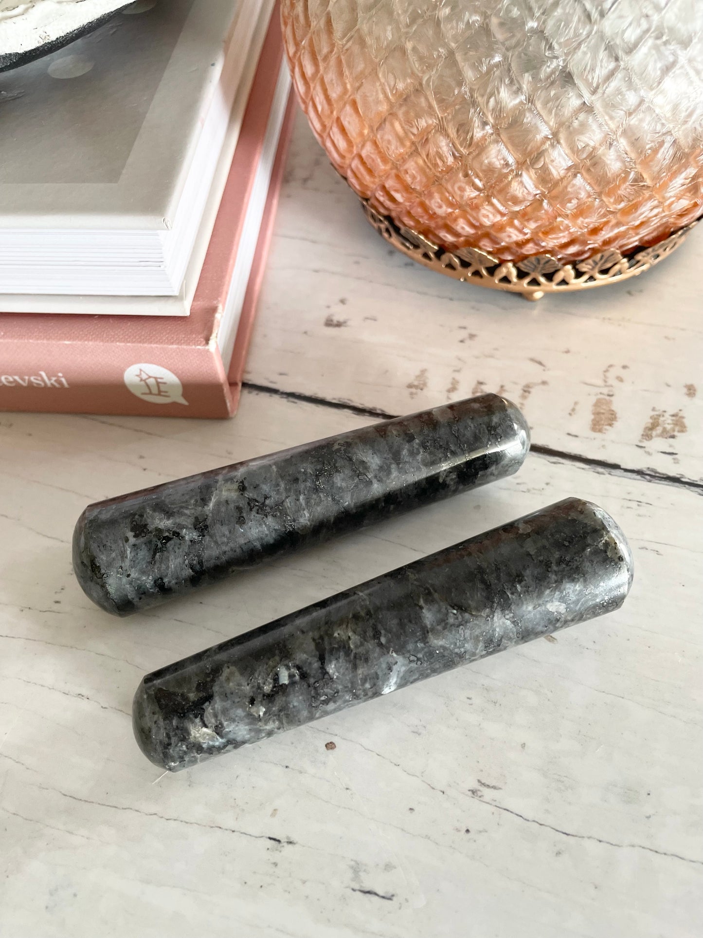 Intuitively Chosen ~ Larvakite Healing/Massage Wand