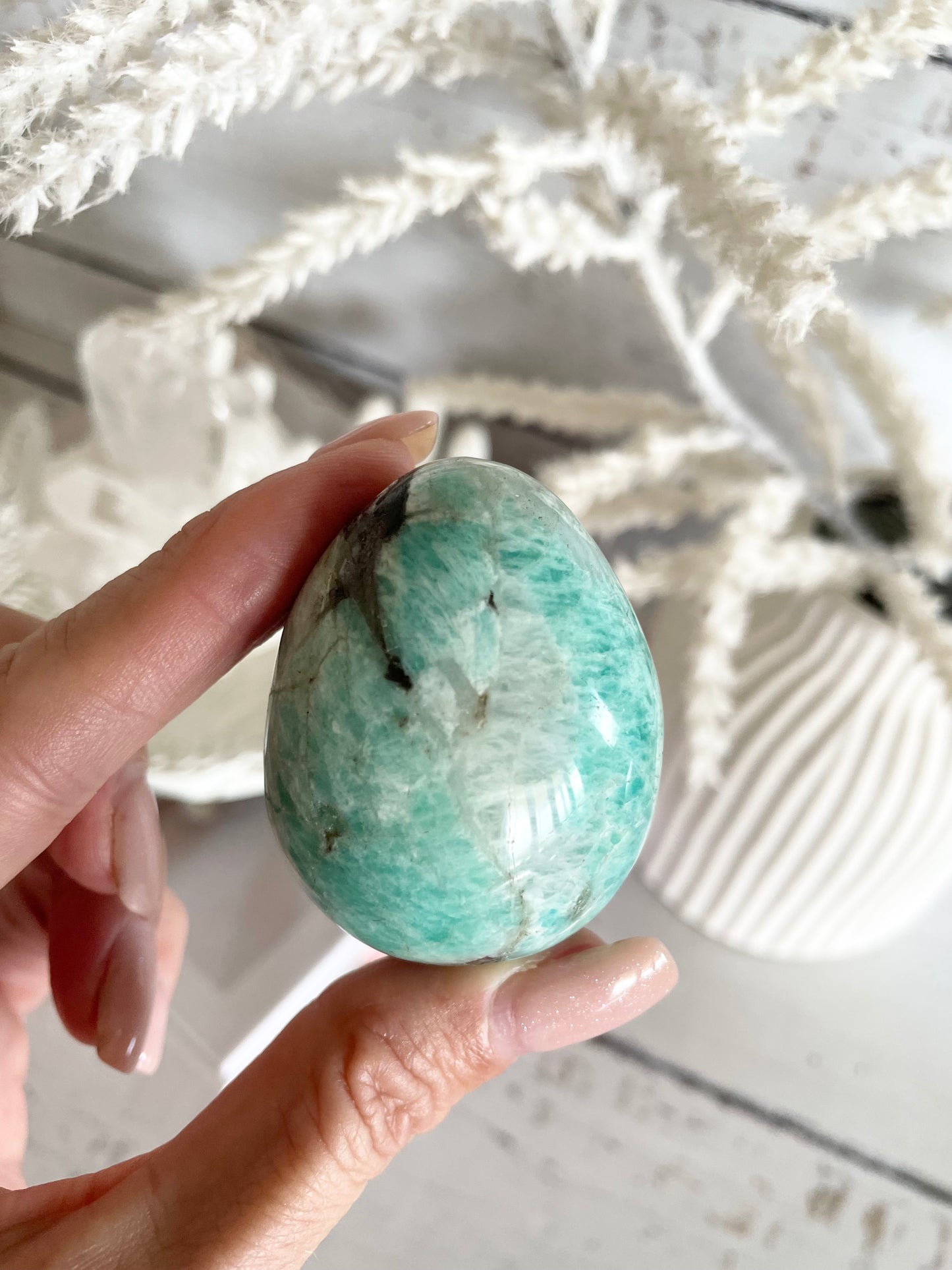 Amazonite Egg with holder