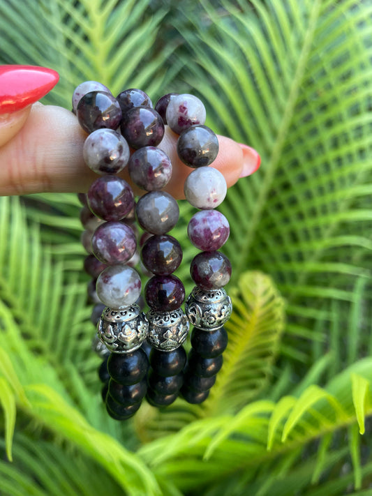 Rubellite/Shungite Healing Bracelet