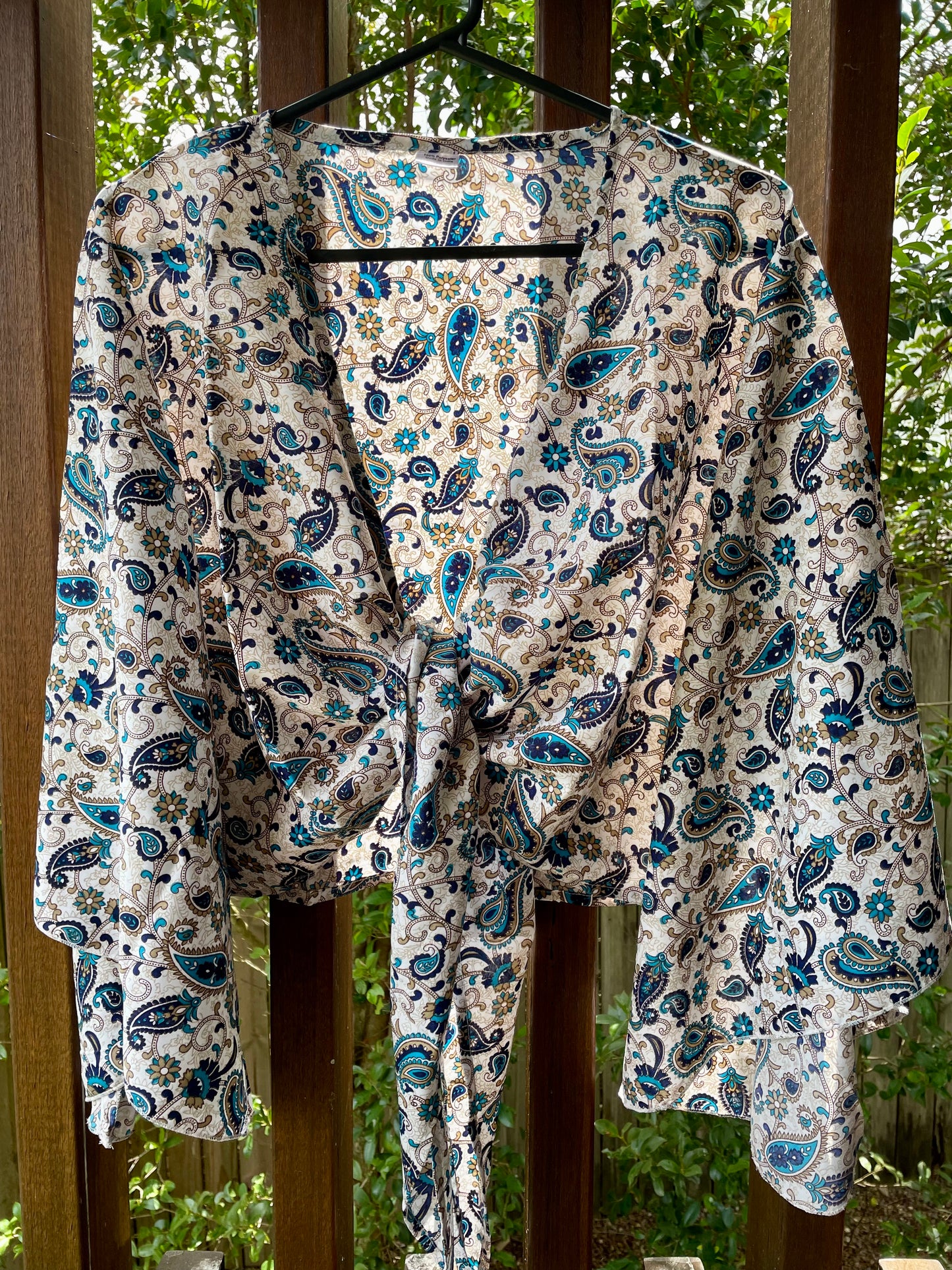 Upcycled Sari Top Long sleeves