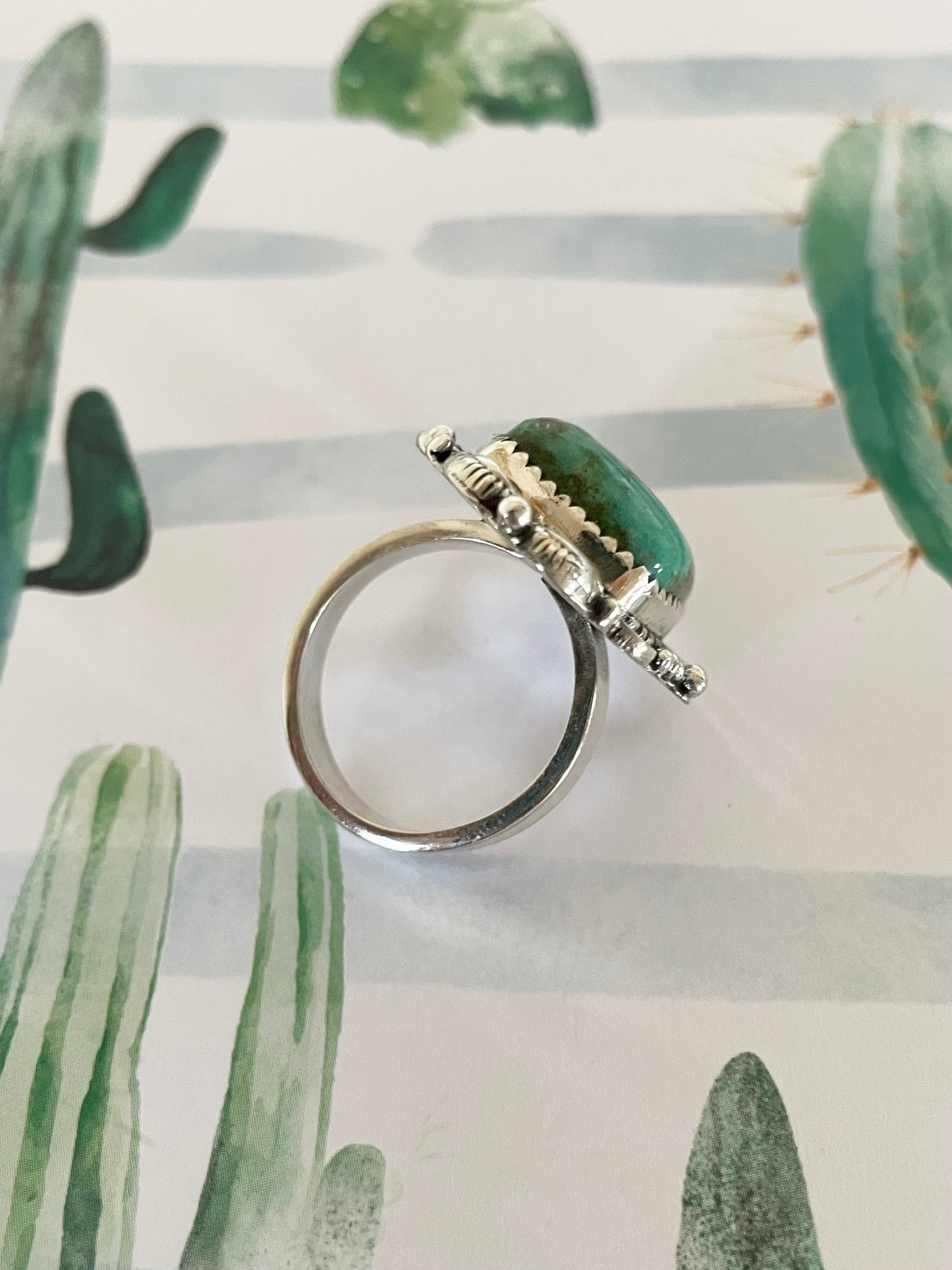 Royston Turquoise Ring - Adjustable 6.5-10