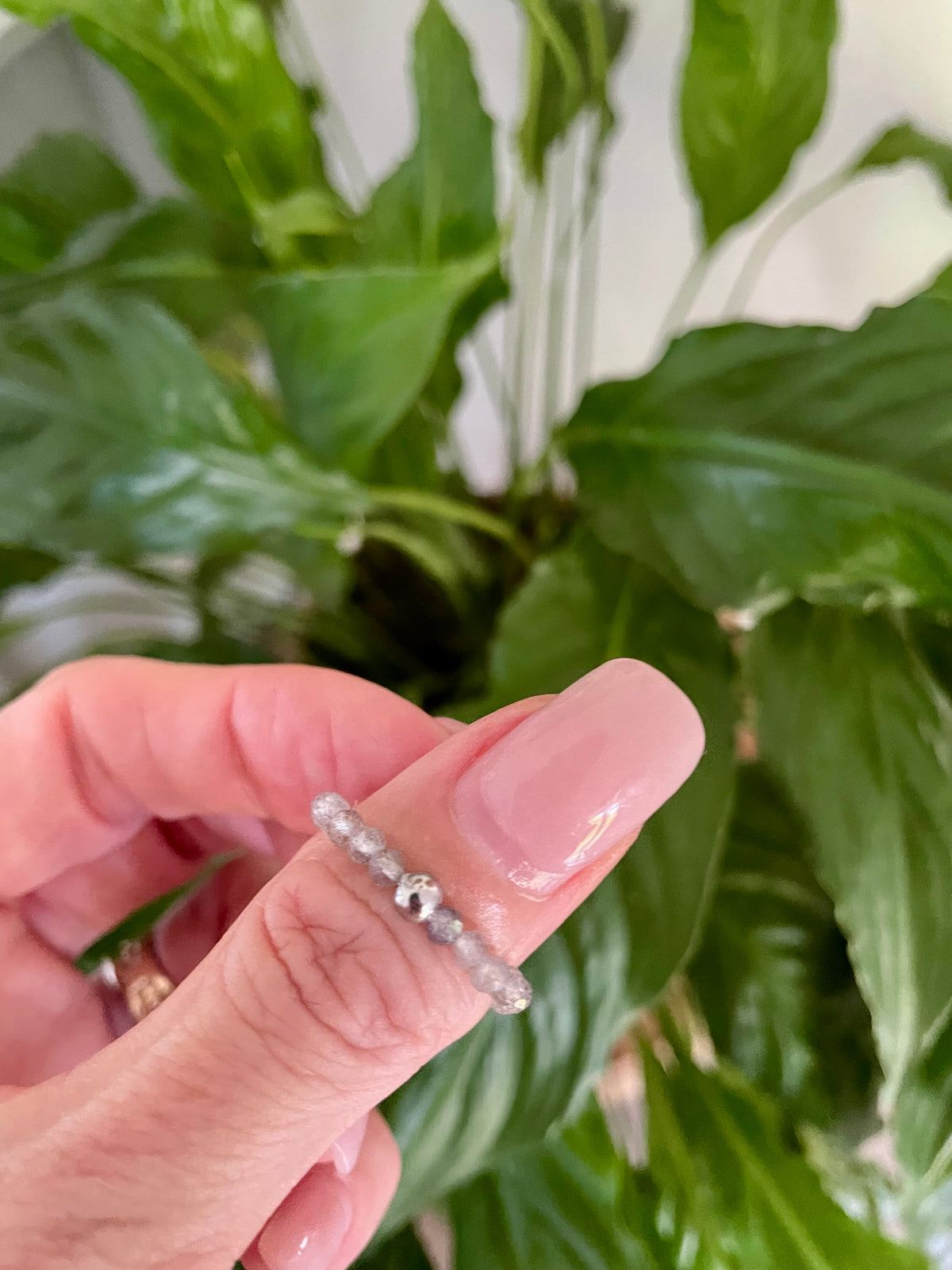 Faceted Labradorite Ring size 6-9