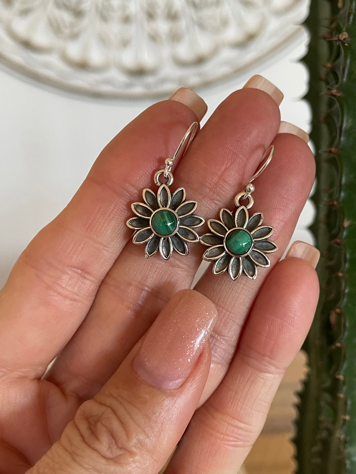 Malachite Heart Dangles