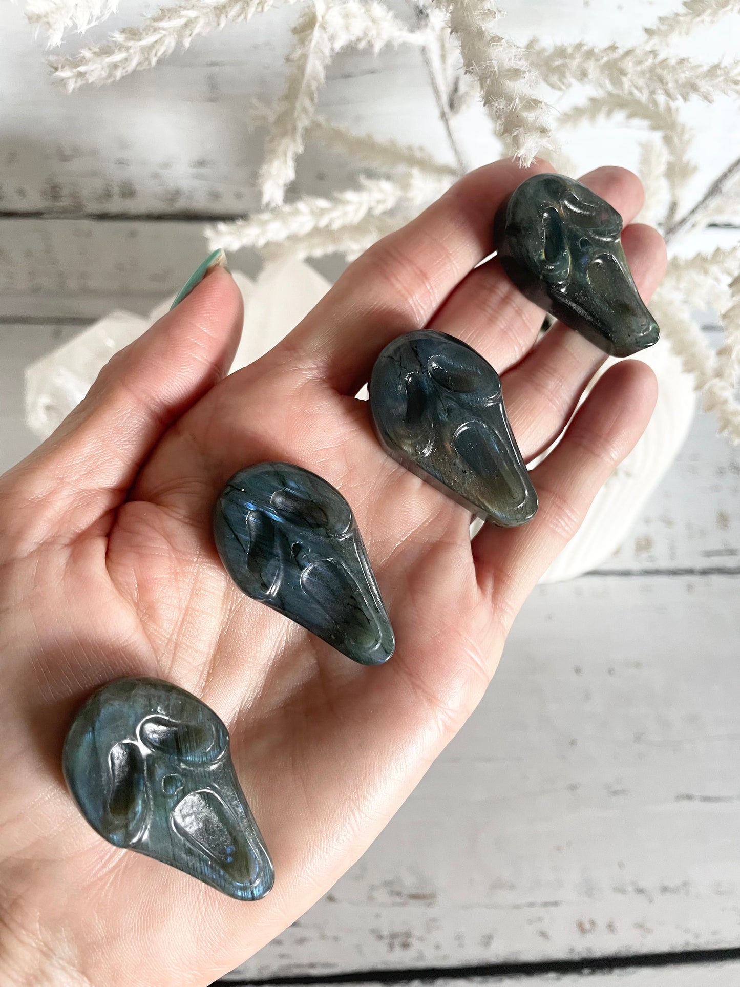 Ghost Face Mask - Labradorite