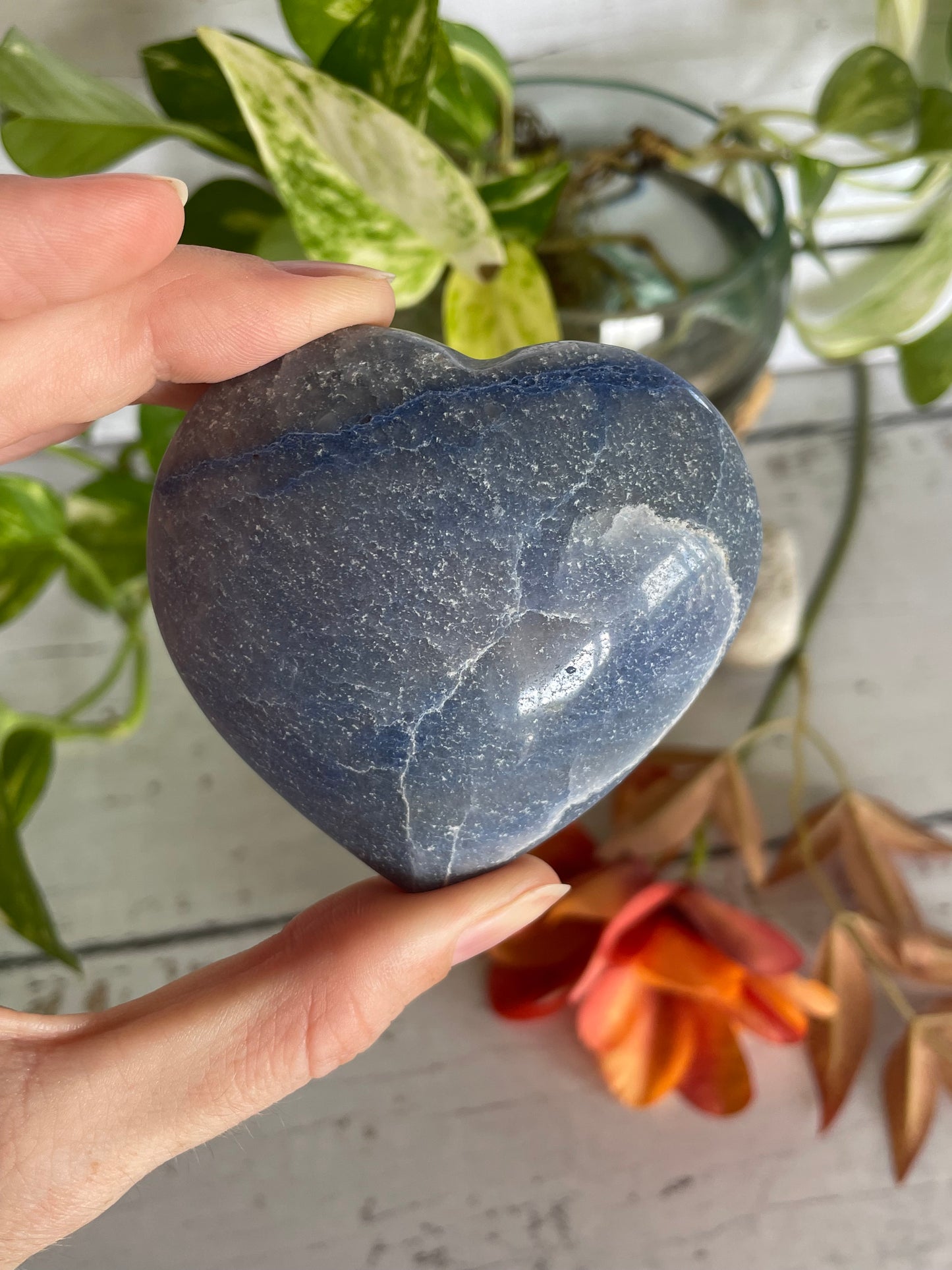 Blue Quartz Heart