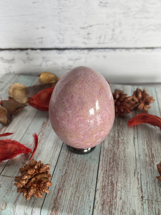 Phosphosiderite/Hope Stone Egg Includes Hematite Ring