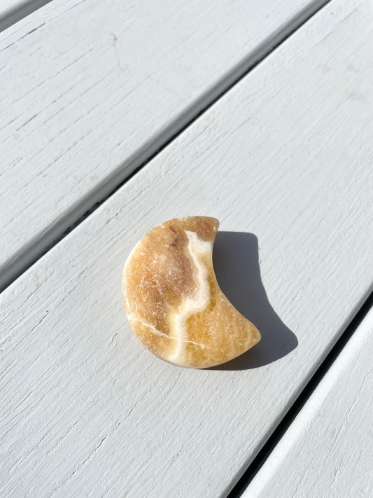 Orange Calcite Moon