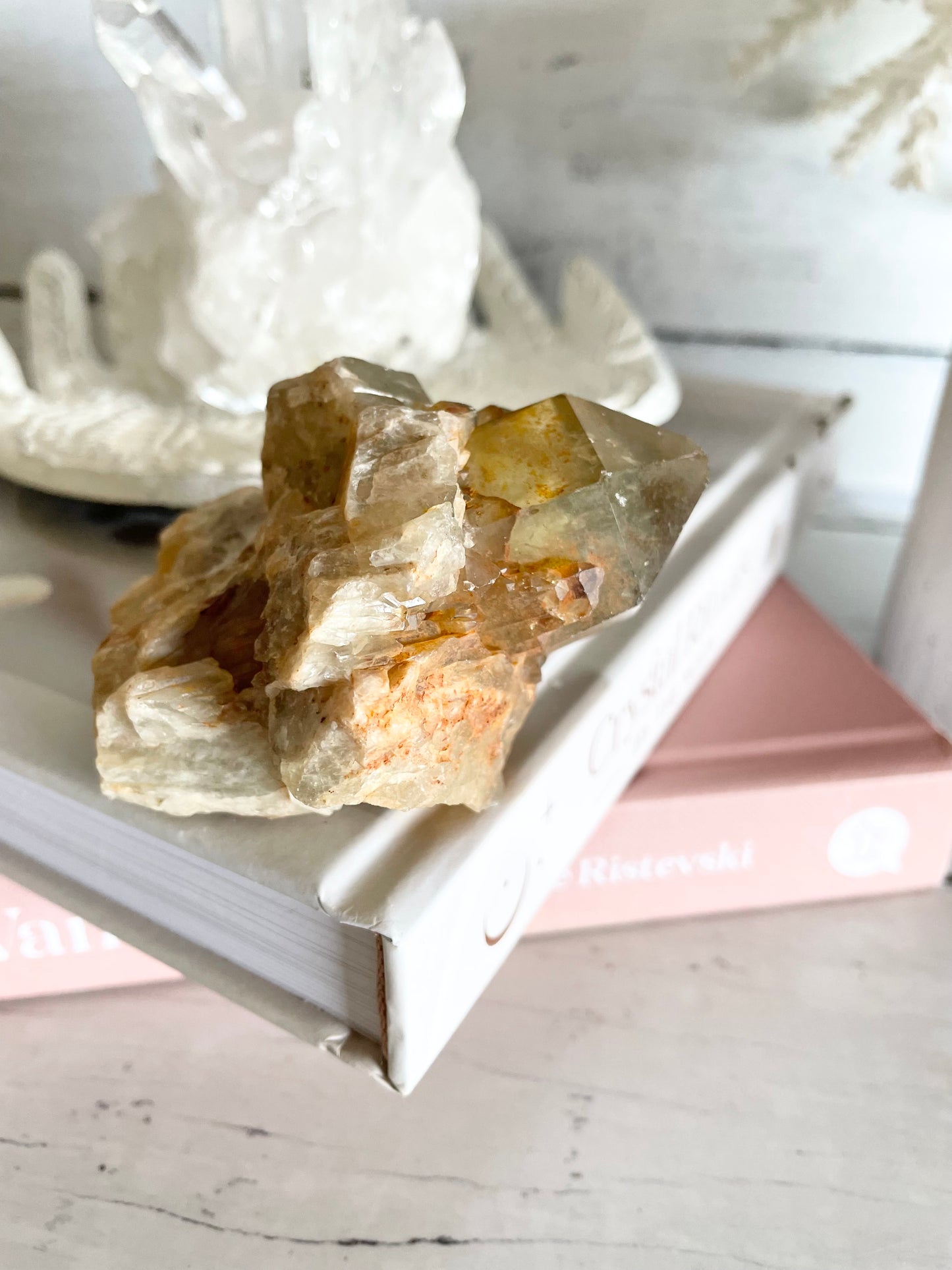 Natural Pineapple Citrine Cluster Point