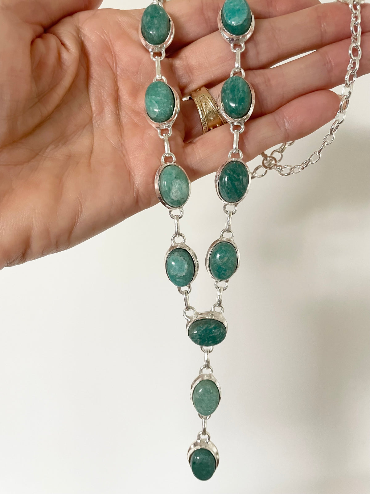 Amazonite Lariat Necklace