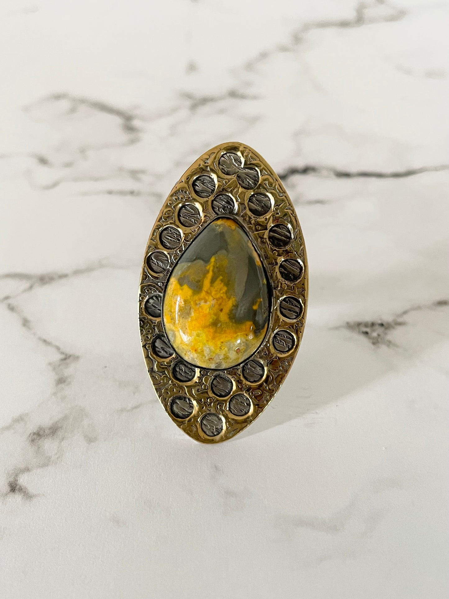 Bumble Bee adjustable ring ~ size 6.5-10