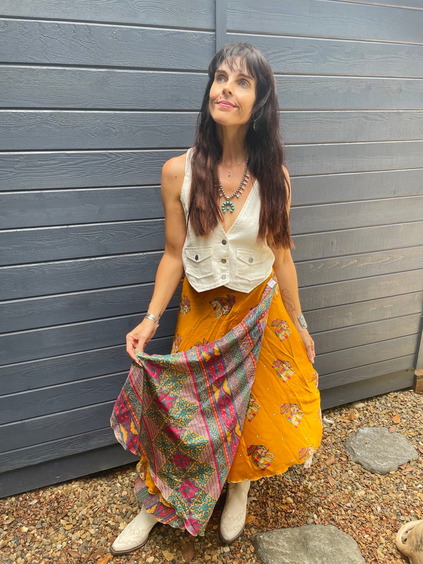 Upcycled Sari Skirt 22