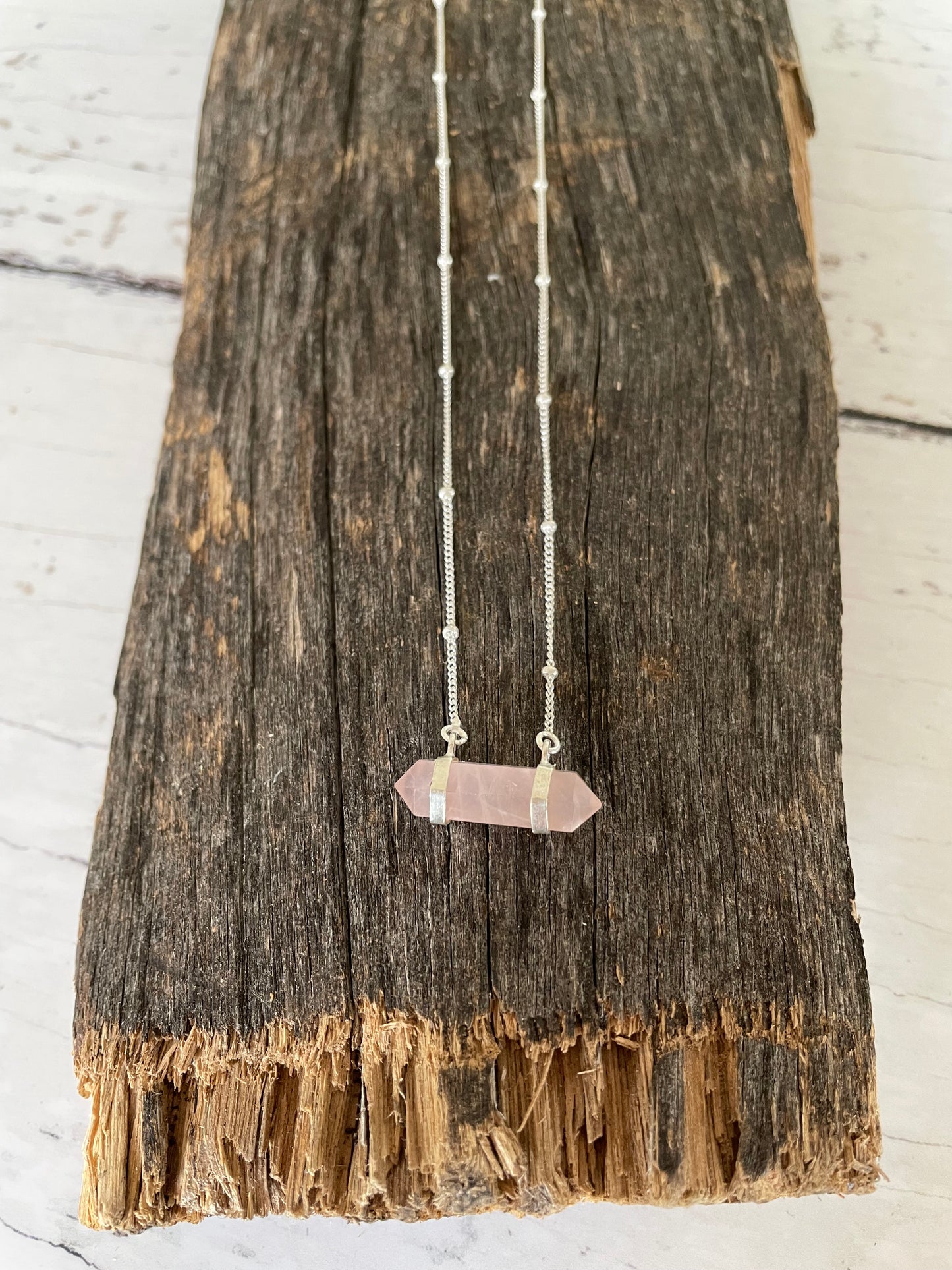 Balance Necklace ~ Rose Quartz