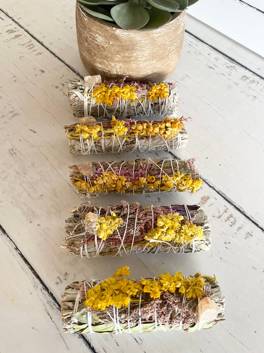 Authentic White Sage/ Yellow Sinuata & Citrine