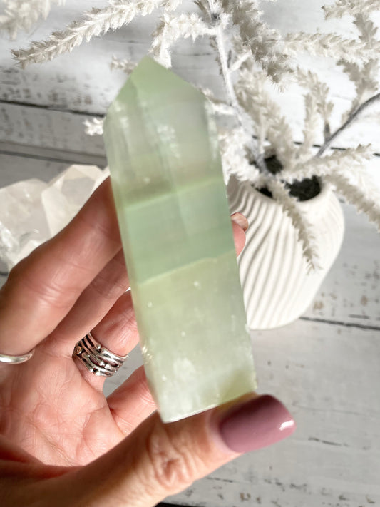 Pistachio Calcite Obelisk