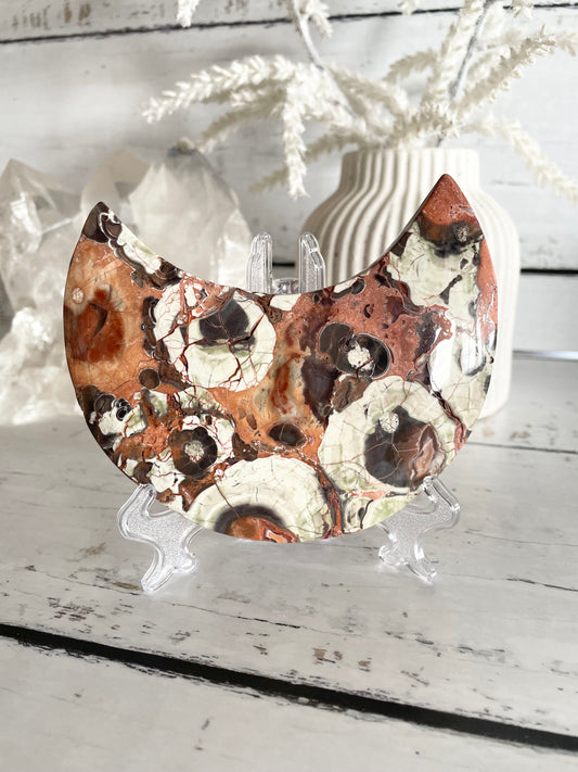 Fortune Agate Crescent Moon