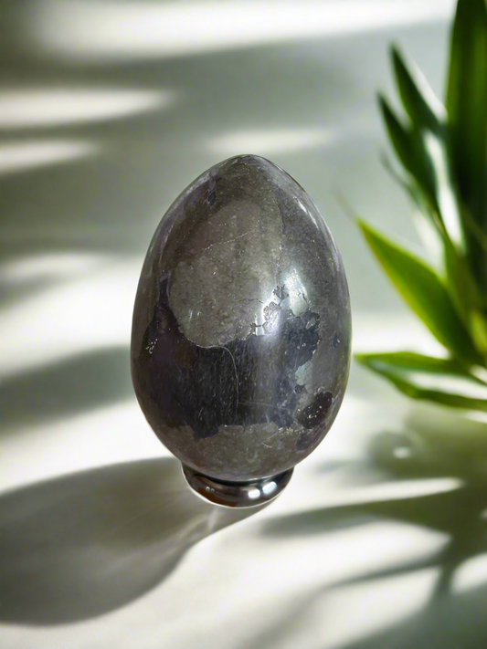 Pyrite Egg with holder
