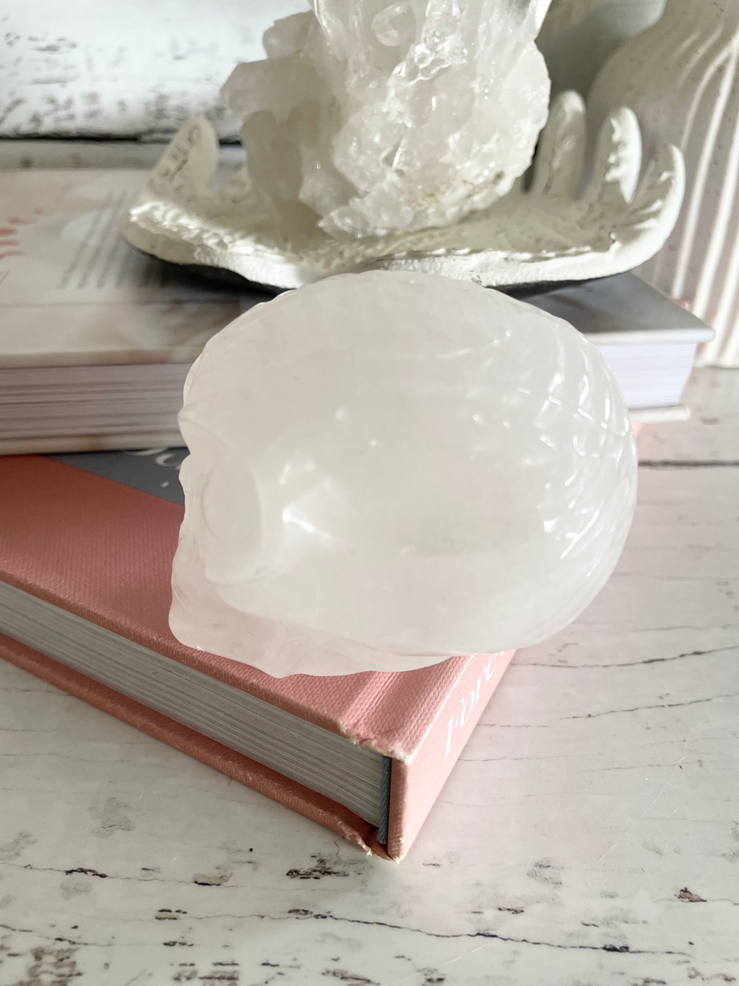 Clear Quartz Alien Skull