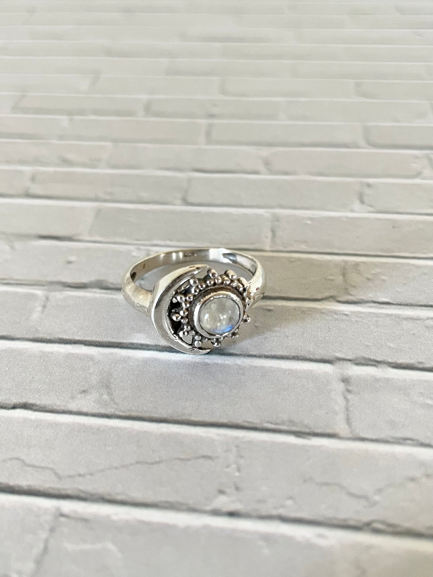 Rainbow Moonstone Ring - Size 6