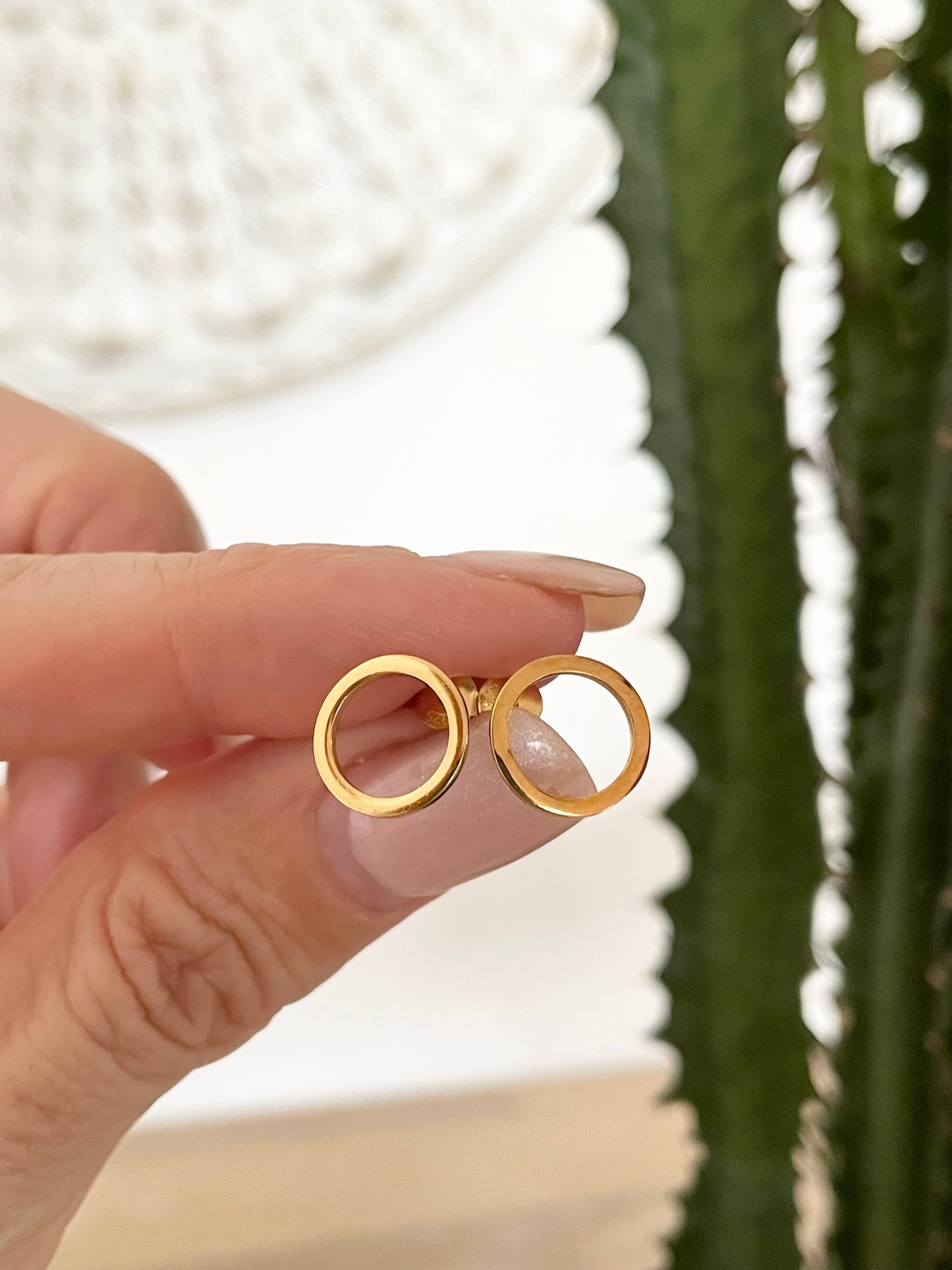 18k Gold Electroplated Eternal Soul Studs