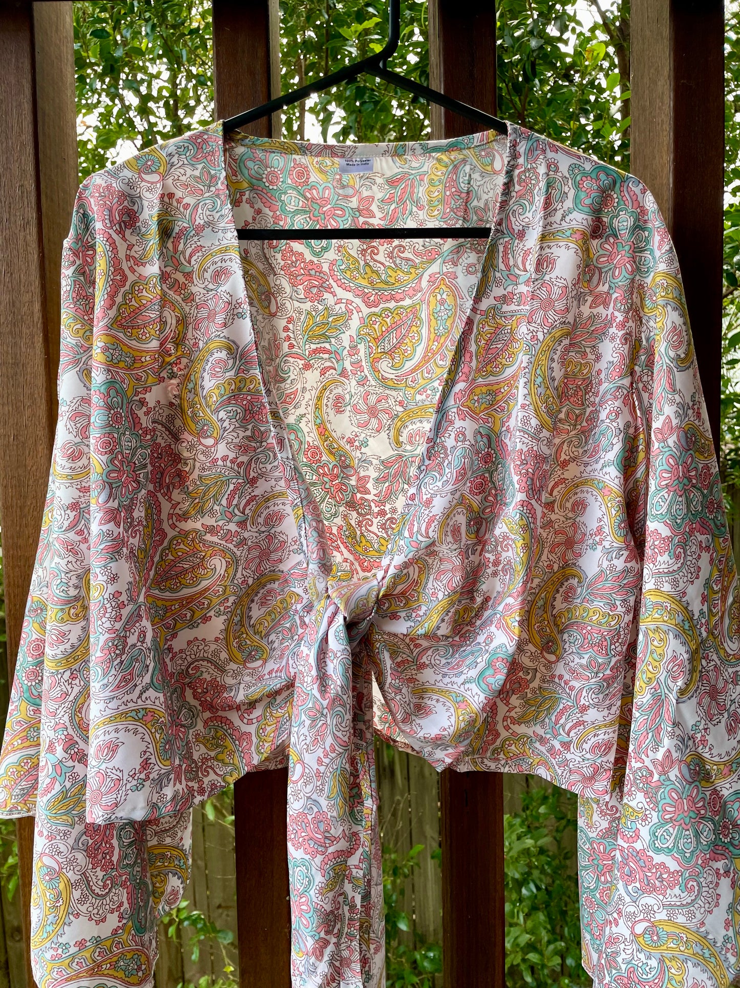 Upcycled Sari Top Long Sleeves
