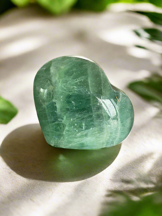 Green Fluorite Heart