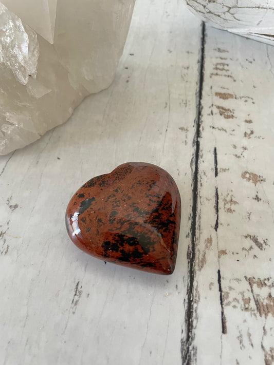 Mahogany Obsidian Heart