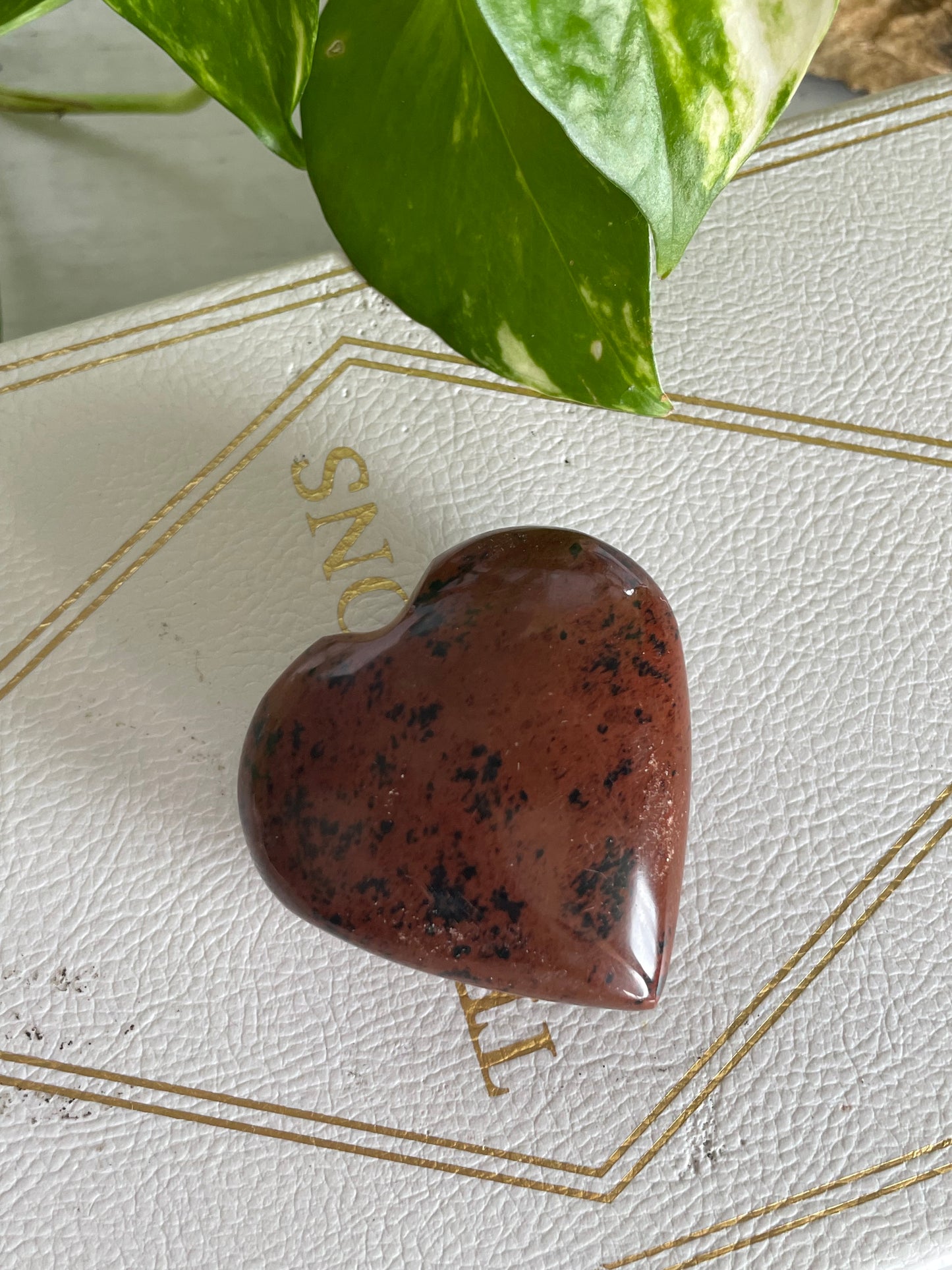 Mahogany Obsidian Heart