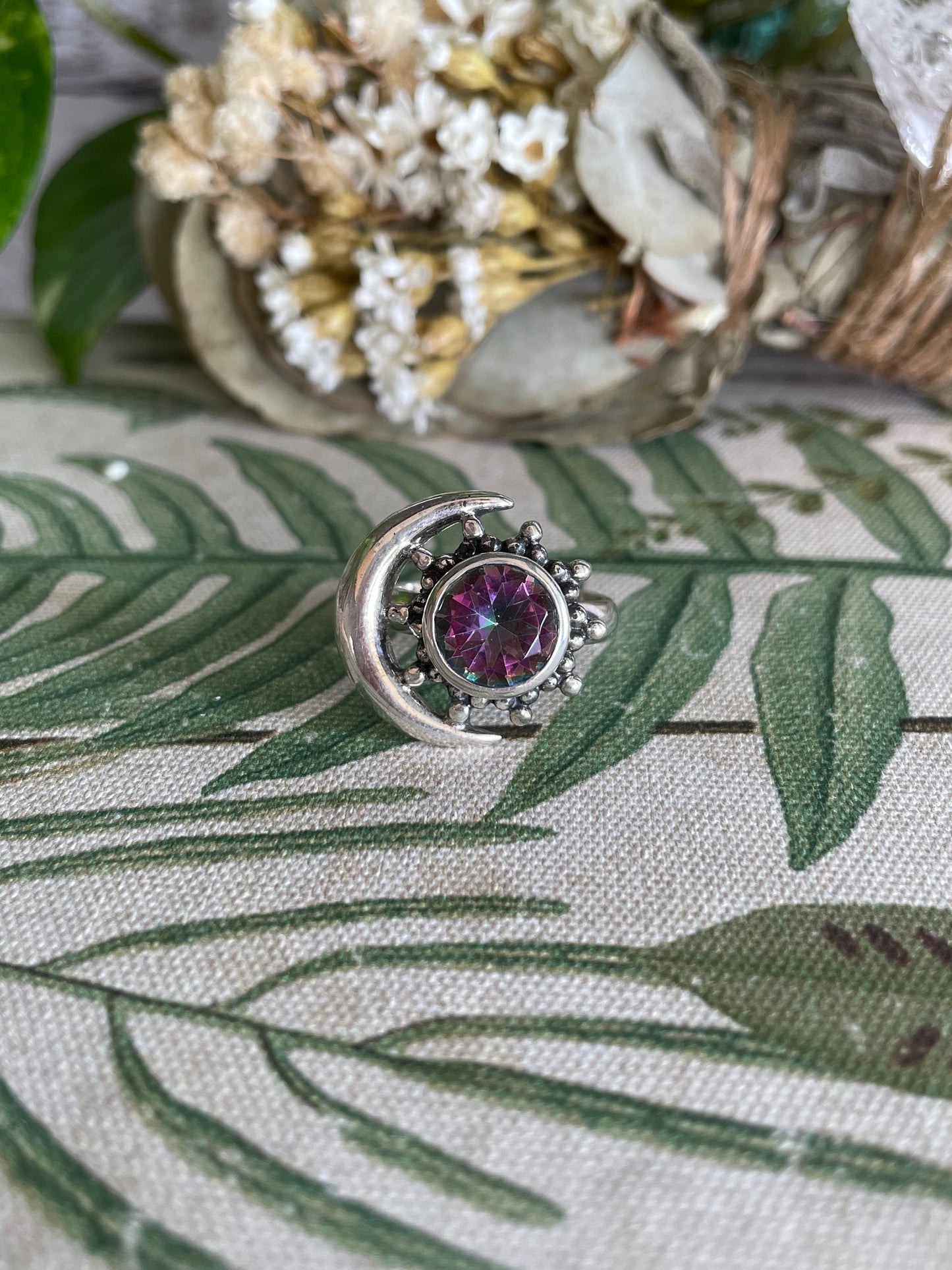 Mystic Topaz Silver Ring