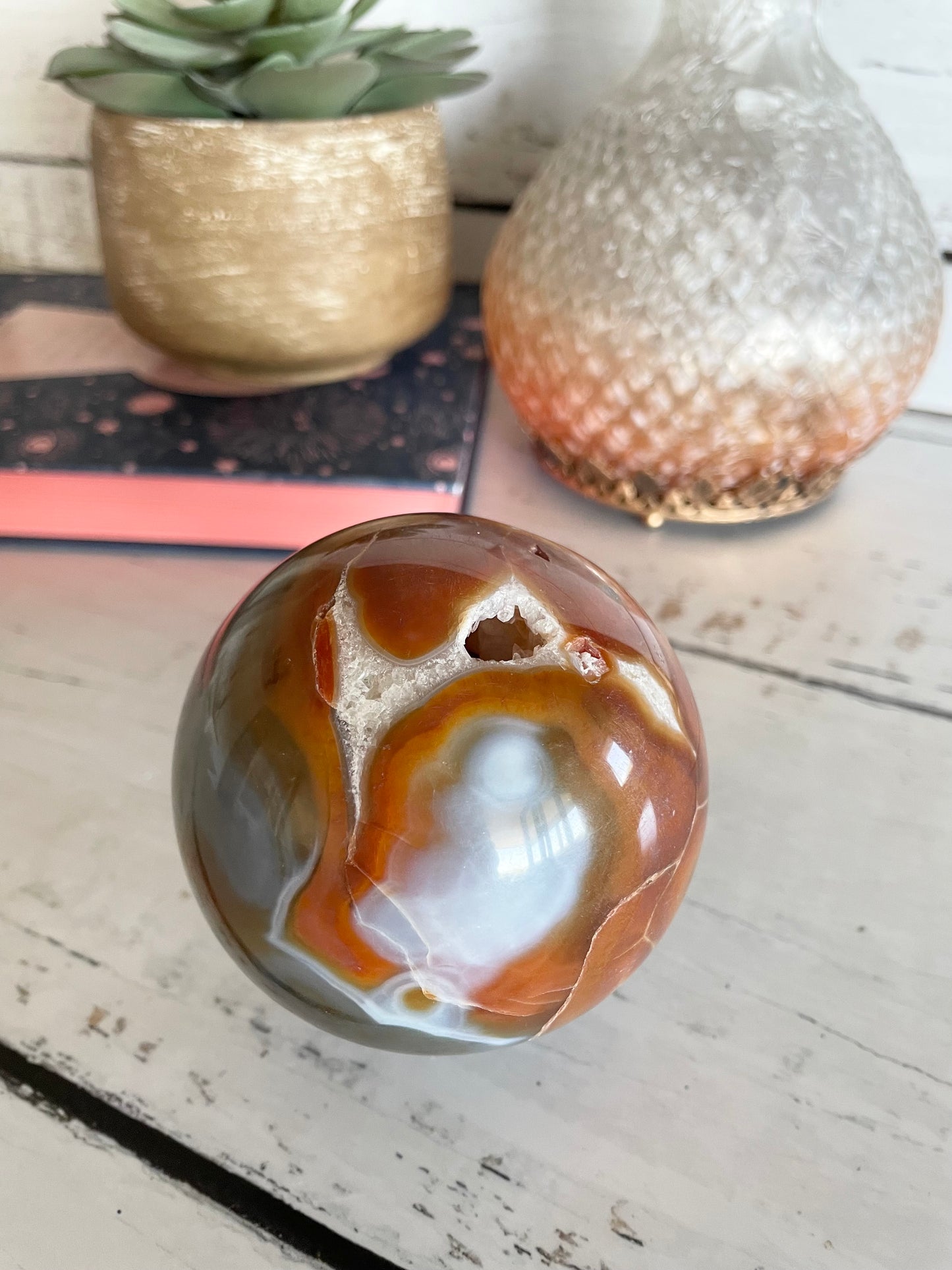 Carnelian Sphere Includes Holder