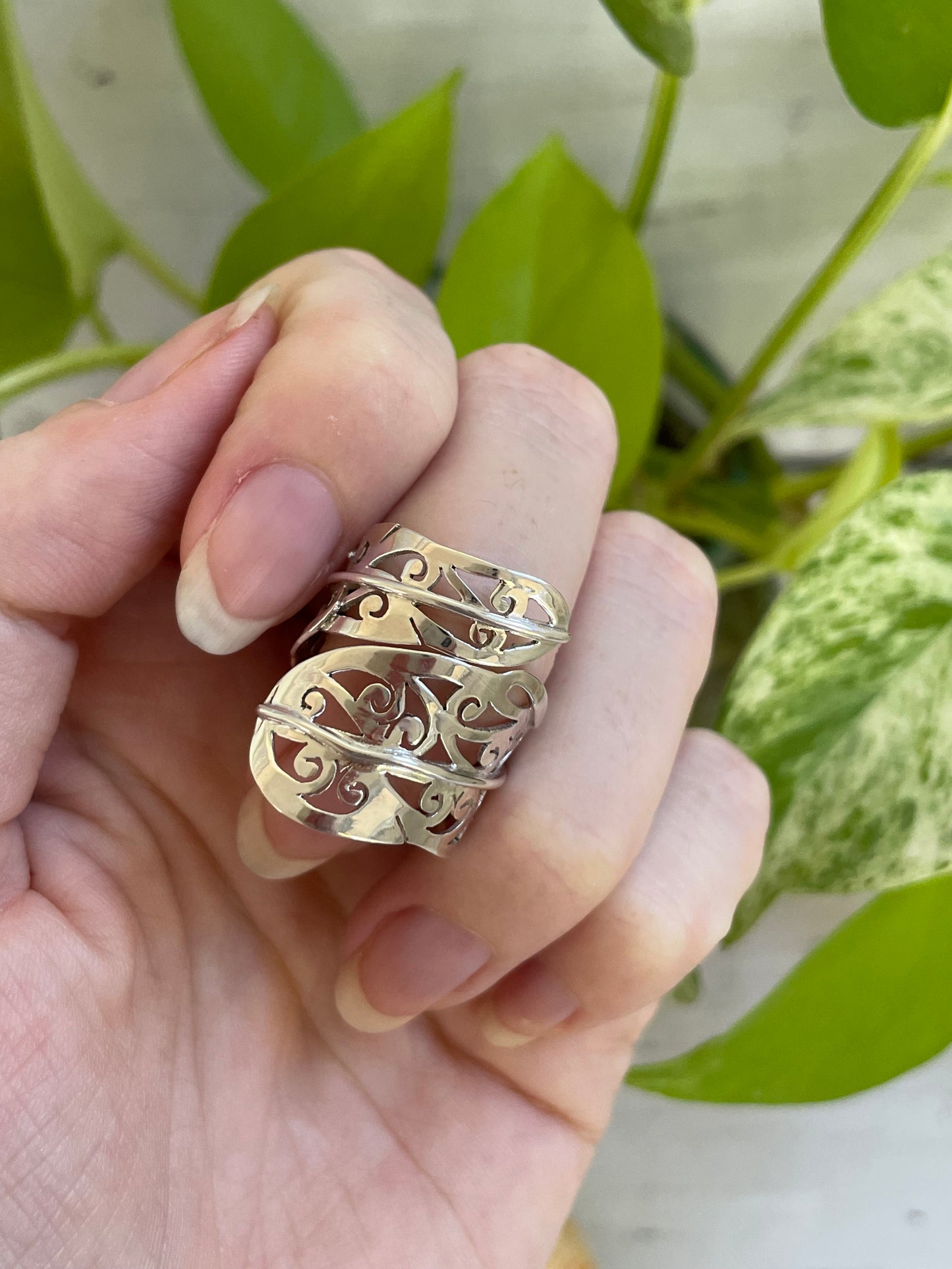 Bohemian Style ~ Silver Adjustable Ring