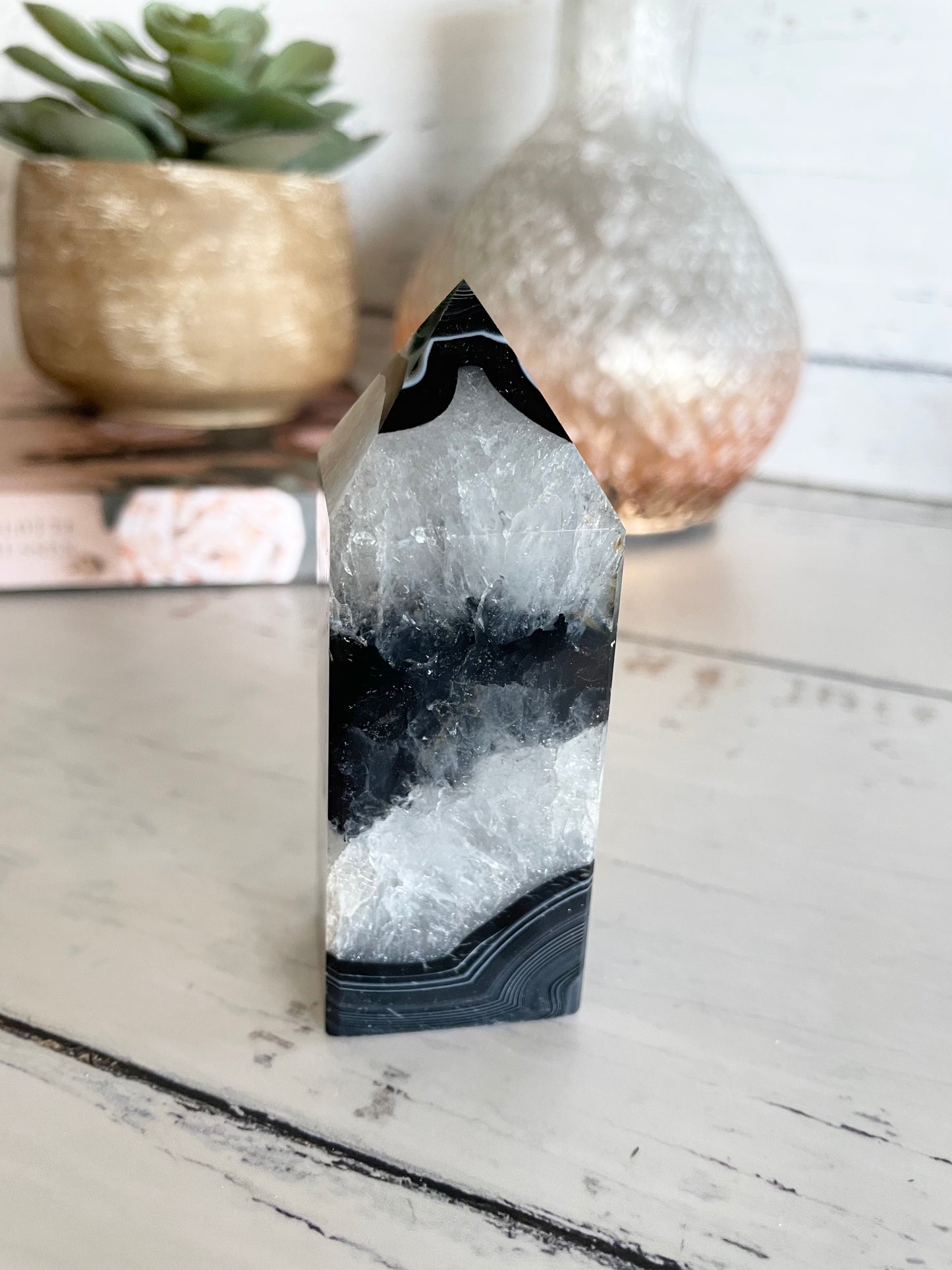 Black Agate Obelisk
