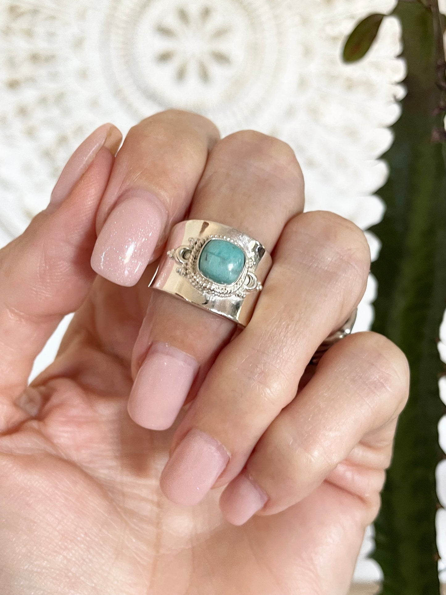 Amazonite Ring - adjustable 6-10