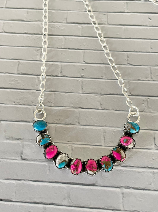 Cotton Candy Kingman Turquoise Necklace