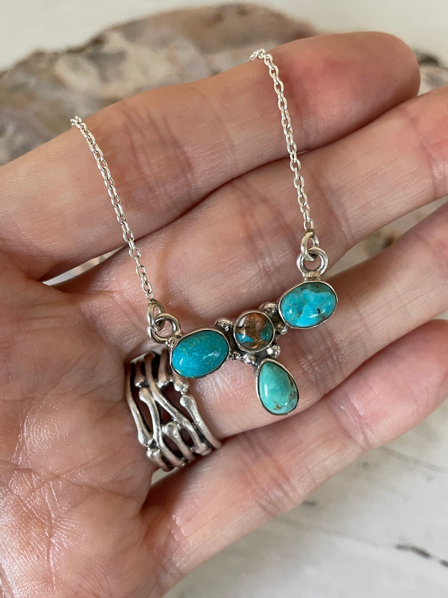 Spiny Oyster/Kingman Turquoise Necklace