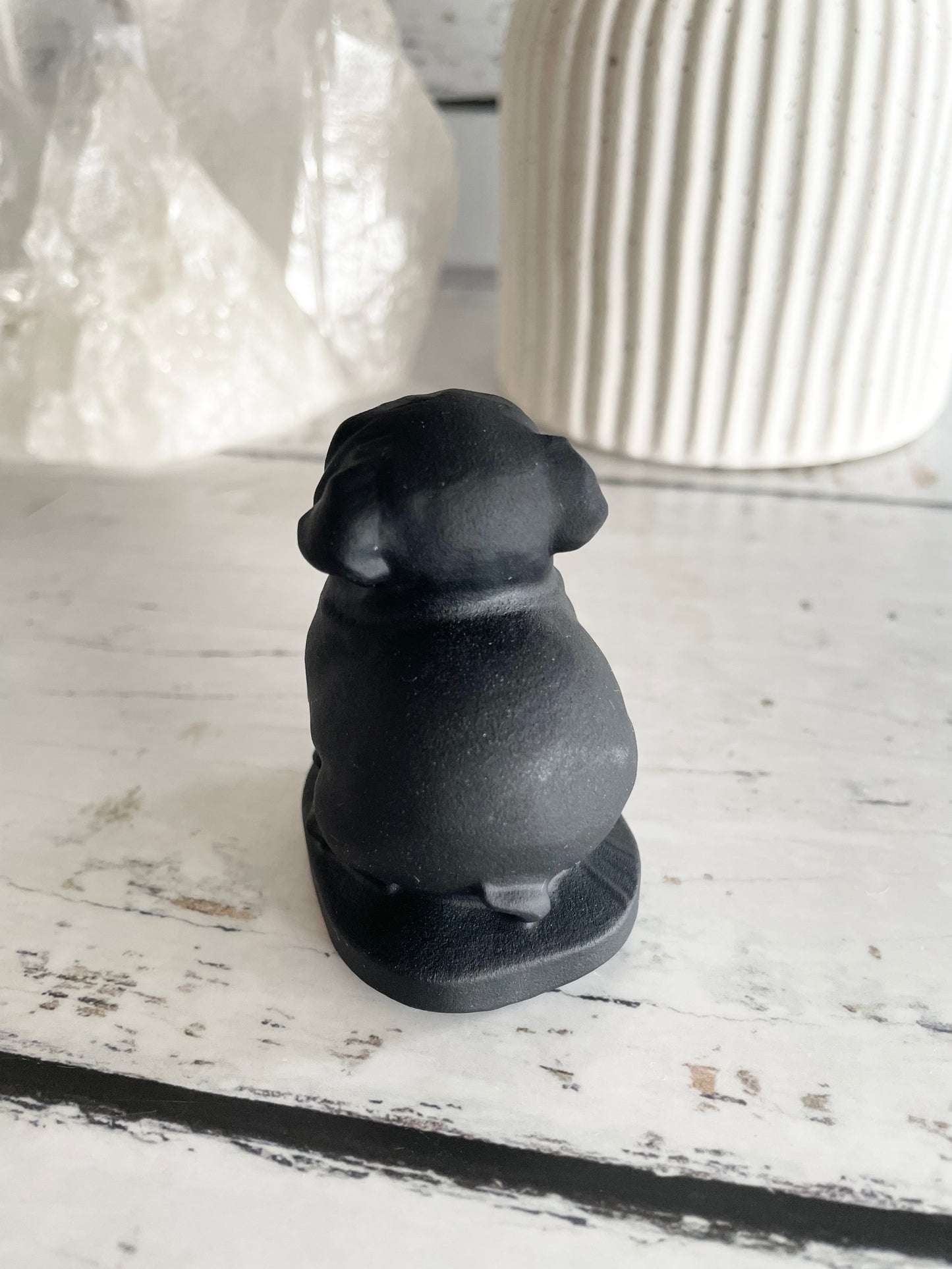 Black Obsidian Dog ~ Pug (that face!)