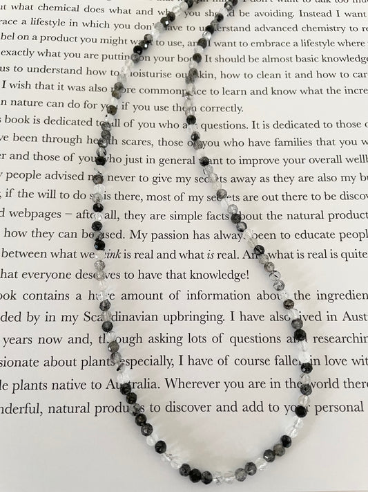 Tourmaline in Quartz Faceted Necklace