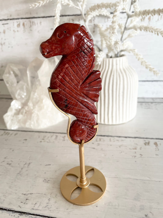 Seahorse ~ Red Jasper