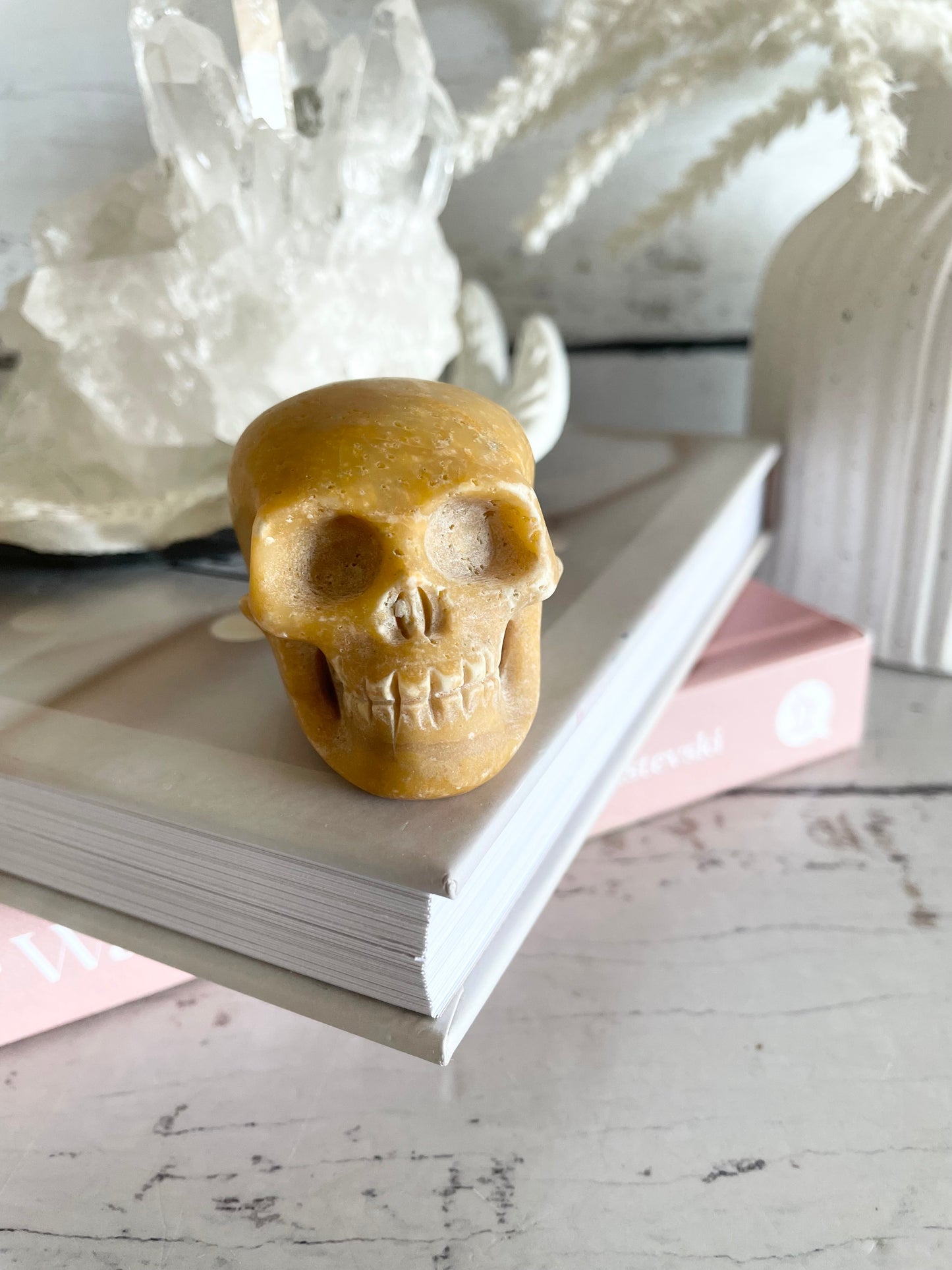 Yellow Jasper Skull