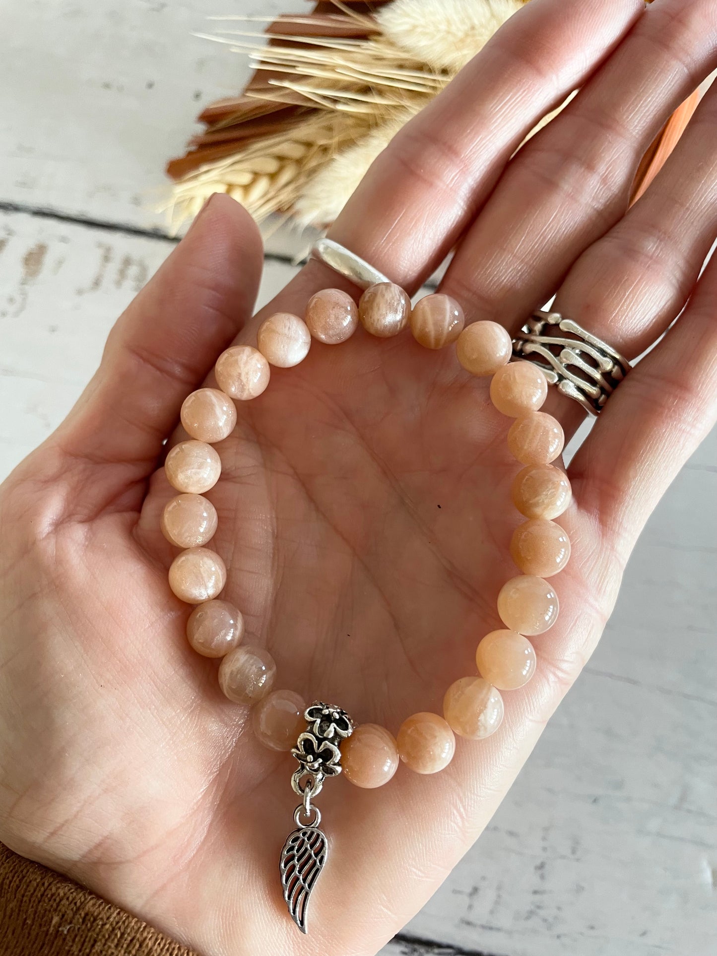 Peach Moonstone Healing Bracelet ~ Divinity