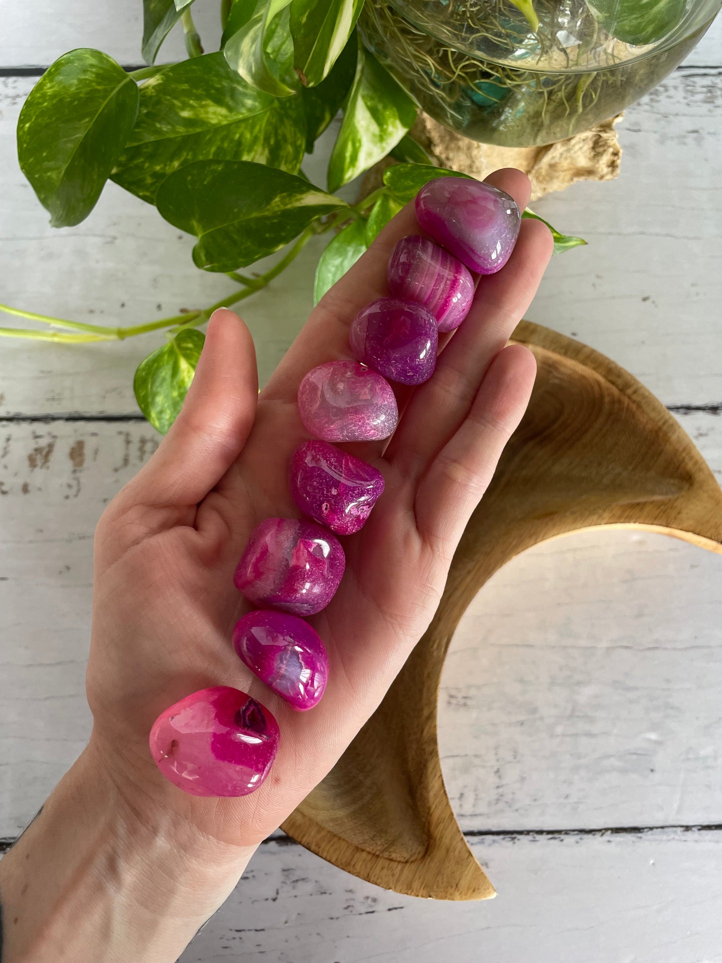 Pink Onyx Tumble Stones