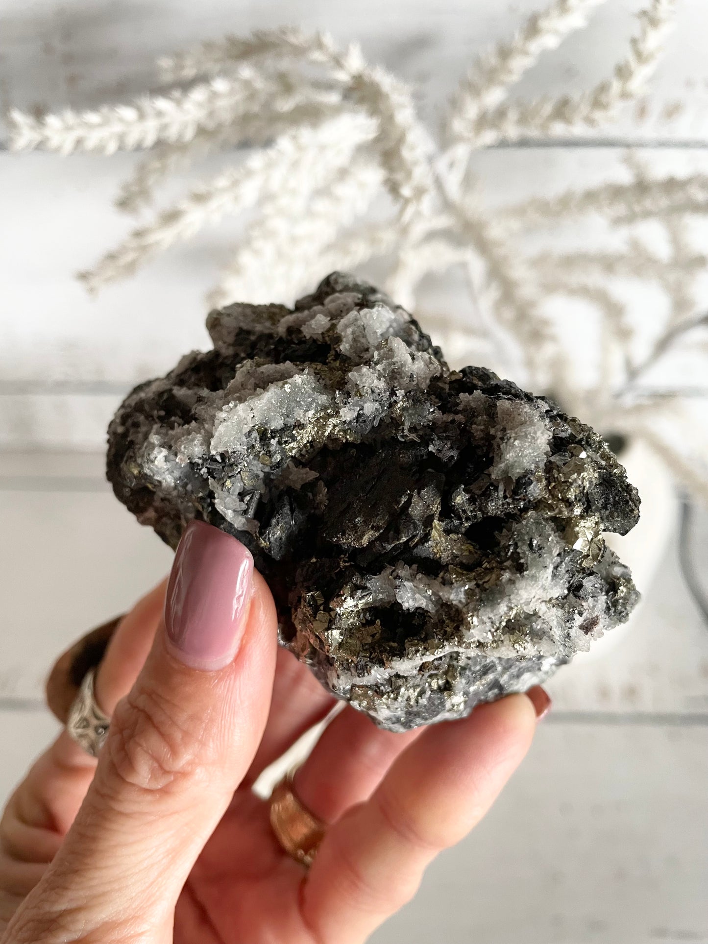 Quartz Pyrite Cluster