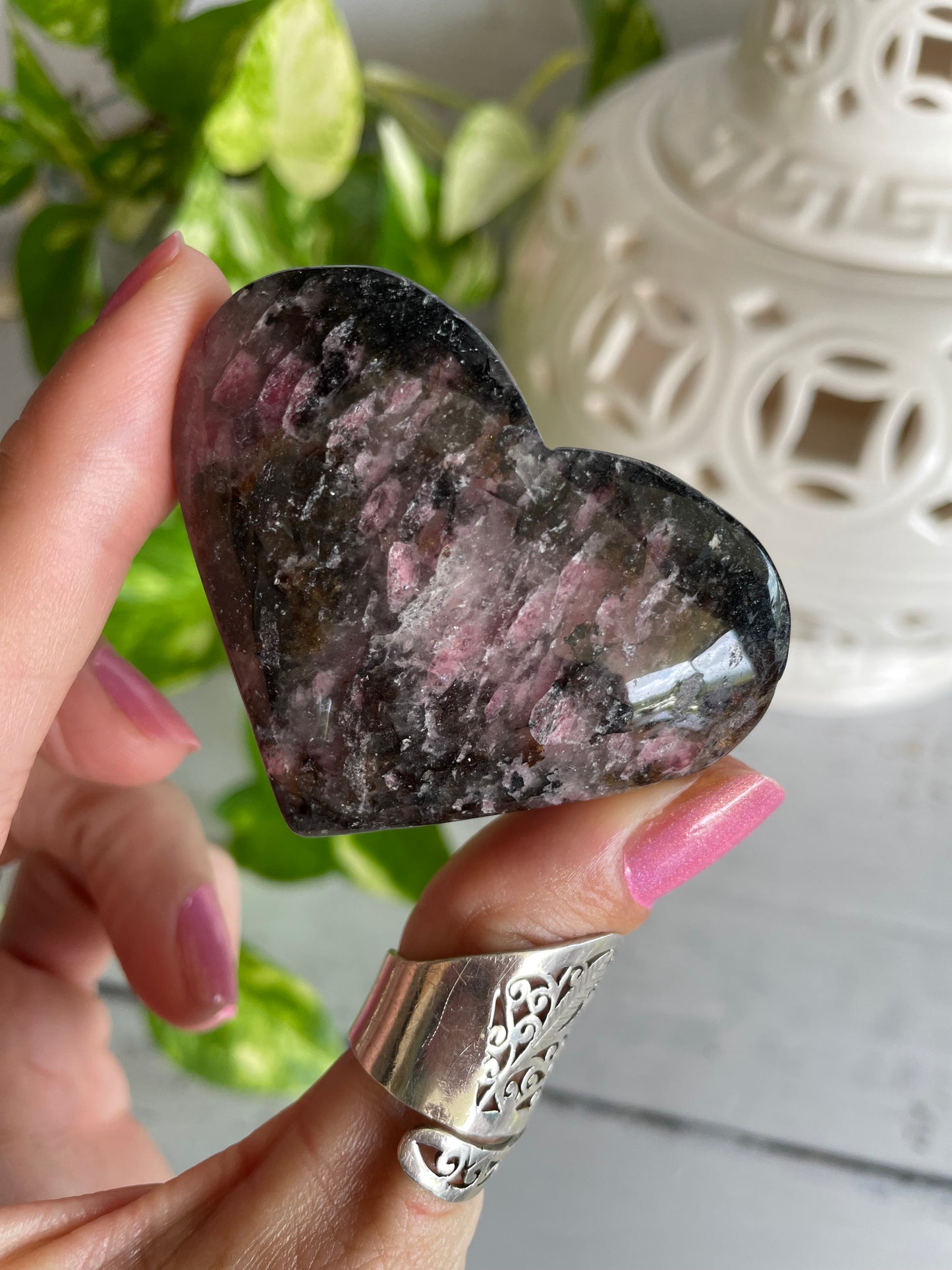 Rhodonite Heart