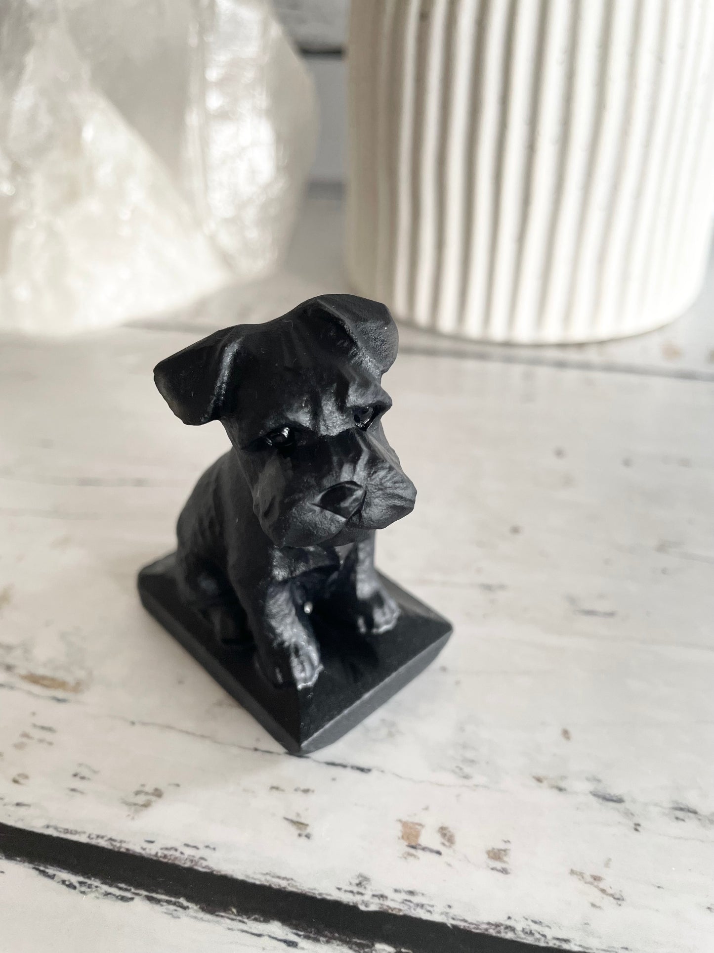 Black Obsidian Dog ~ Schnauzer (old man cutie)