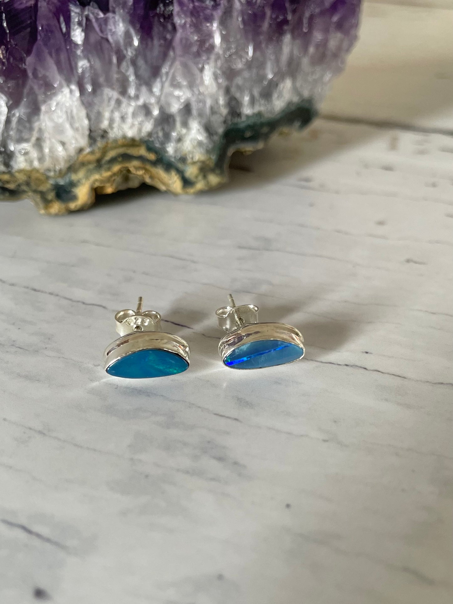 Australian Doublet Opal Studs