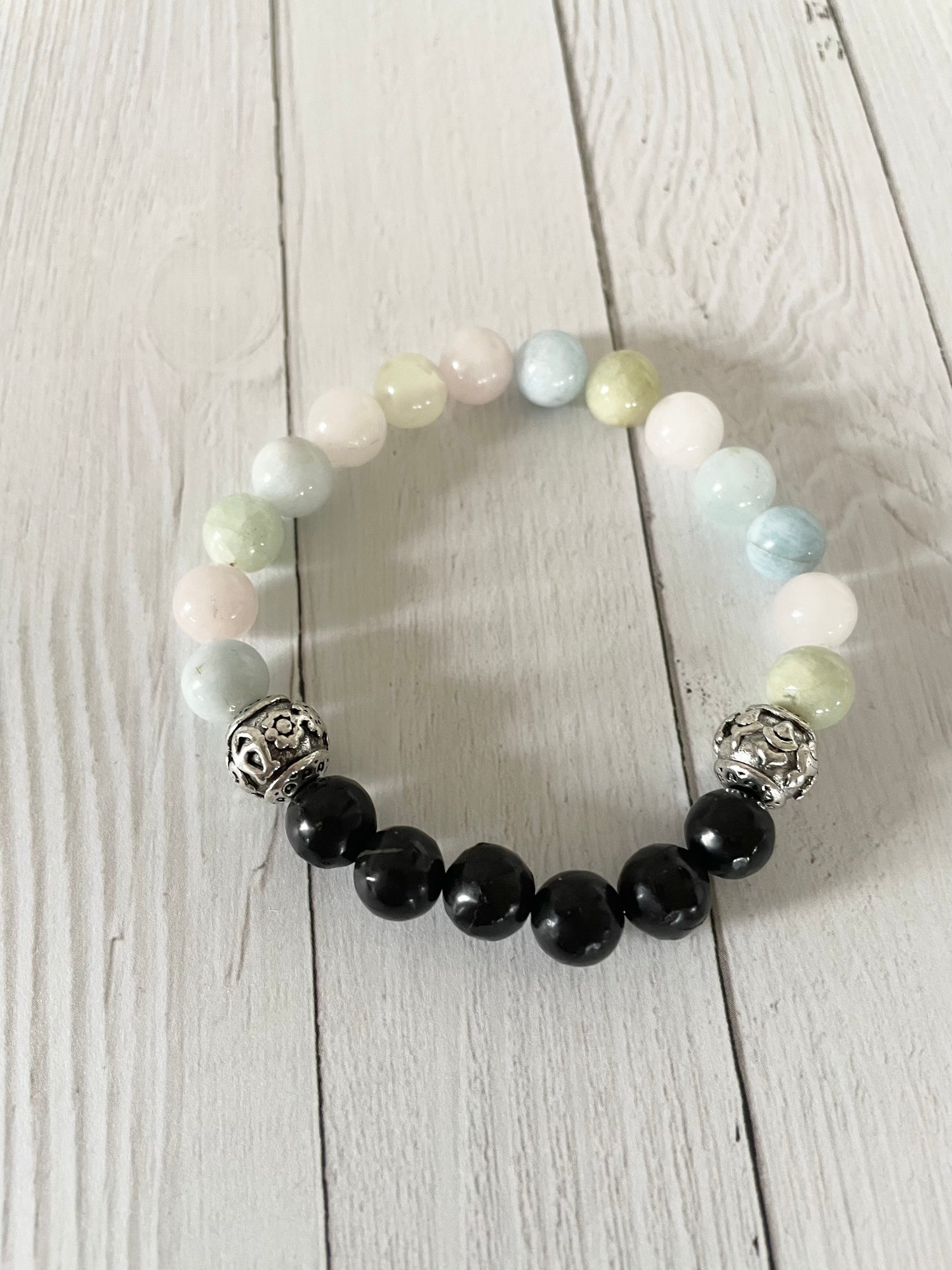 Shungite/Morganite Healing Bracelet