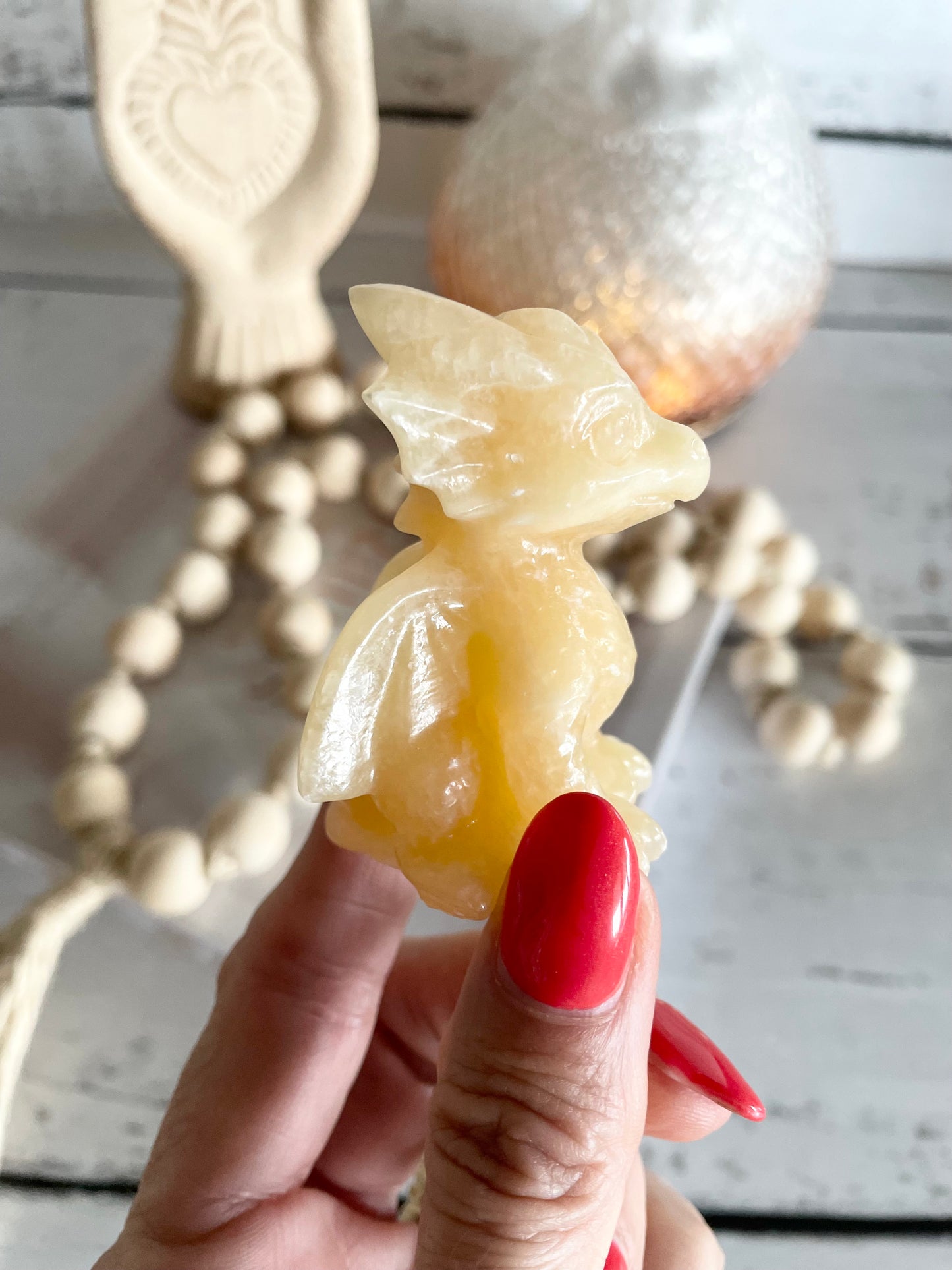 Yellow Calcite Dragon