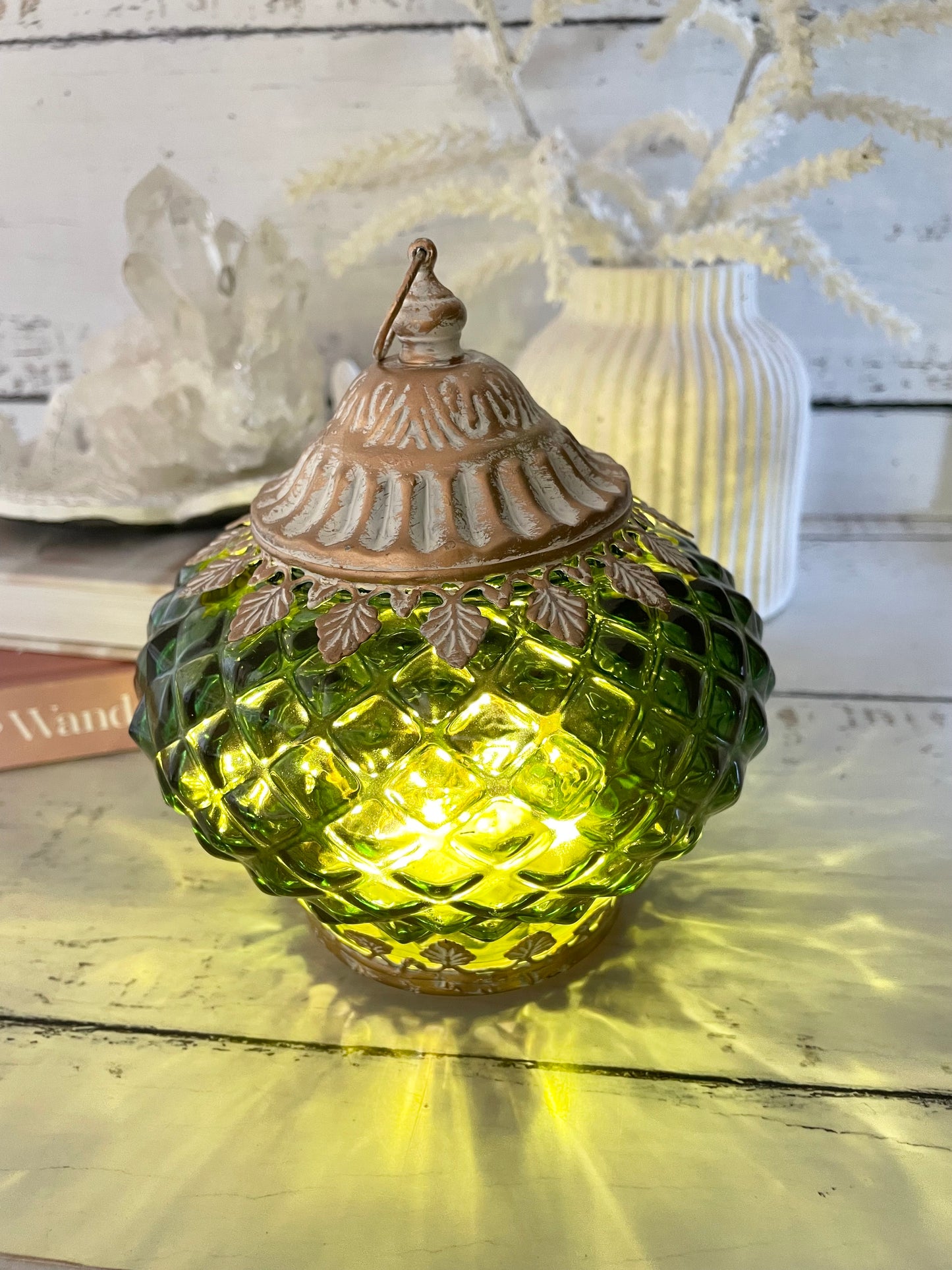 Avocado Green LED Lantern