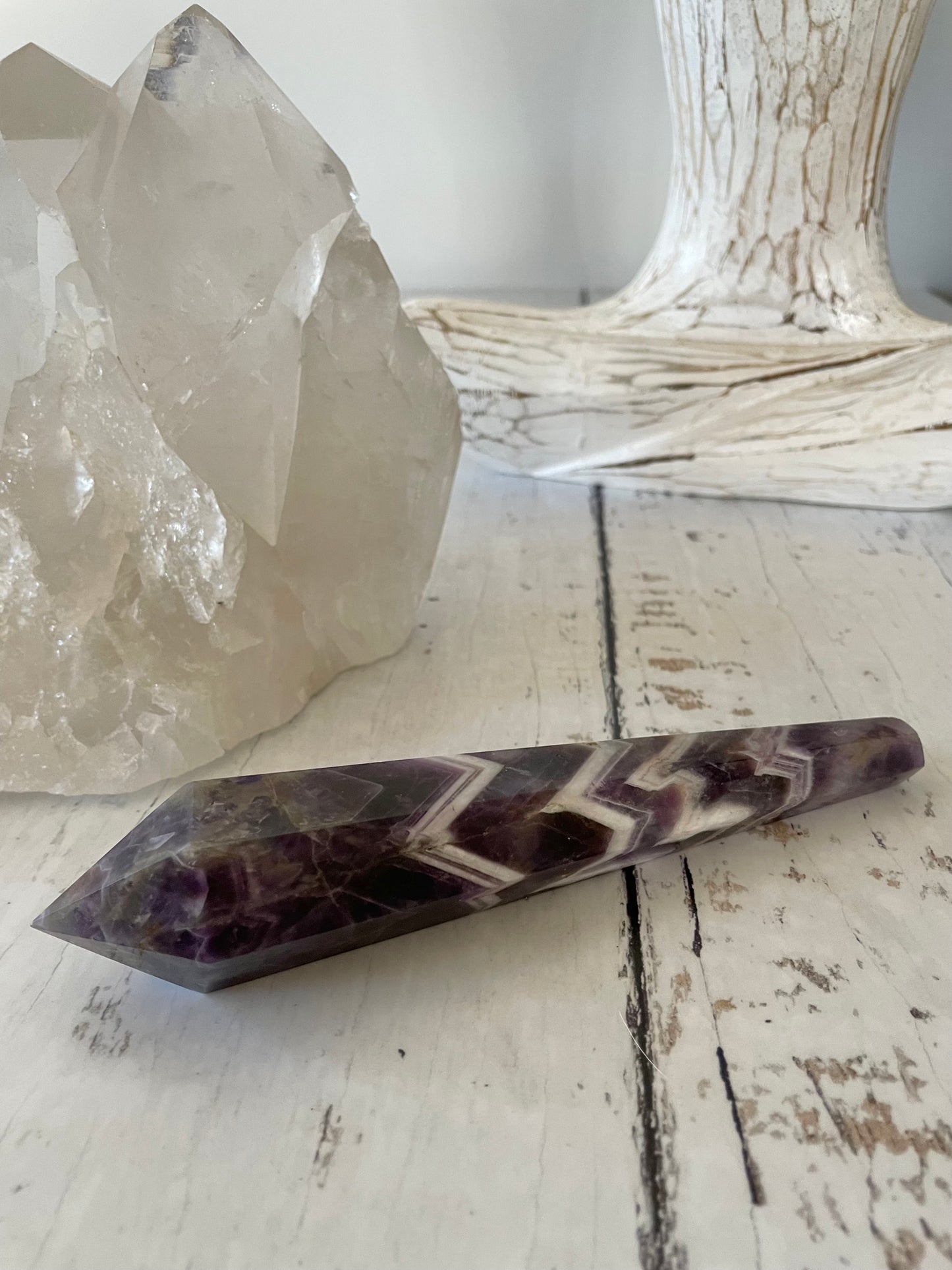Chevron Dream Amethyst Torch/Point